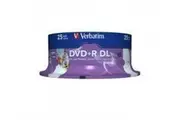 Verbatim DVDR DL 8.5GB 25Pk White Wide Inkjet 8x