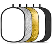 Neewer 5 in 1 120x180cm/47"x71" Collapsible Round Multi Disc Light Reflector