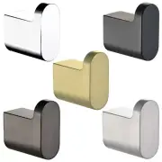 Chrome Black Brushed Nickel Gold Gunmetal Single Robe Towel Hook Wall Mounted
