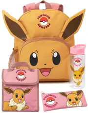 Vanilla Underground Pokemon x Eevee Unisex Kids 4 Piece Backpack Set Brown Eevee - One Size