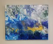 Original Acrylic Painting - Fluid Art Abstract