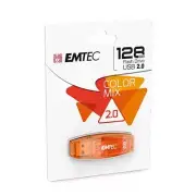 Emtec Dexxon C410 Color Mix 128GB USB 2.0 Stick Flash Drive Orange Candy Color