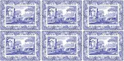 Pimpernel Blue Italian Placemats,Blue/White,30.5 x 23cm Set of 6
