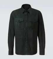 [Ralph Lauren Purple Label] Ralph Lauren Purple Label Barron suede overshirt AU 93 green
