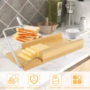 Cheese Slicer Wooden Cheese Cutter Board with 5 Stainless Steel Cutting qrIMu
