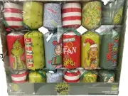 The Grinch by Dr. Seuss 6 Surprise Crackers with Women's Socks Size 4-10 (New)