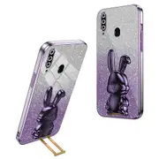 For Samsung Galaxy A20s Smartphone Case Hands-free Kickstand Cartoon Rabbit Back Cover