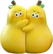 Erconsso Cute Car Dashboard Decorations | 2X Resin Cartoon Pear Shaped Figurines - Home Table Decoration, for Home Workplace
