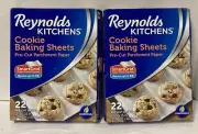 New Reynolds Cookie Baking Sheets Non-Stick Parchment Paper 22 CT Lot of 2
