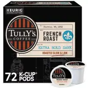 Tully's Coffee French Roast Keurig Single-Serve K-Cup Pods Dark Roast Coffee ...