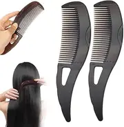 Hollow Tooth Hairbrush Dandruff Comb, 2Pcs Scalp Sweep Detoxing Energy Comb, Hollow Tooth Button Hairbrush for Scalp Cleaning Exfoliator Massage and Oil Buildup Removal for Women