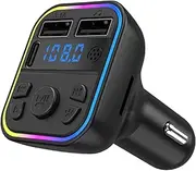 Car Fm Transmitter- Compact Audio Signal Booster, Car Fm Radio Receiver | Connects Devices Effortlessly Plays Mp3 Tracks Handsfree Solution, Usage in Travel Navigation Entertainment
