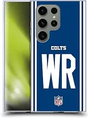 Head Case Designs Officially Licensed NFL WR Royal Indianapolis Colts Positions & Logo Gel Case [Military Grade Protection] Compatible with Samsung Galaxy S24 Ultra 5G