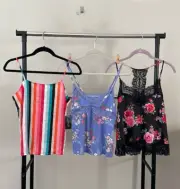 NWT Lot of 3 INC International Concept Sz XS Satin Lace Cami Camisole Top Bundle