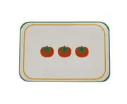 P10 3 Eggplant Pattern Placemats Oil-proof Tea Table Mat Dining Table Mat Washable Fabric Placemats Insulation Mat Dining Table