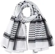 [KieTeiiK] party headscarf,Traditional Shemagh Scarf Arab Shawl for Adult Muslims Arabian Headwrap Casual Desert