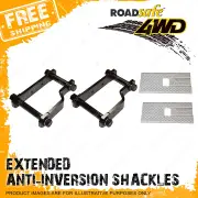 Pair Rear Lift Kit Extended Anti Inversion Shackles for Nissan Navara D23 NP300