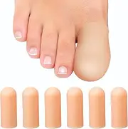 Silicone Gel Toe Protector Cap - Toe Guards to Provide Relief from Missing/Ingrown Toenails, Corns, Calluses, Blisters, Hammer Toes. Cushion Toe Sleeve Covers for Women/Men