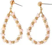 Earring Hoop,Nose Lip Rings,Stud Earrings,Ladies Earring, Fashion Crystal Earrings Water Drop Hollow Fashion Retro Gift Earrings Jewellery Gift (Color : White, Size : One Size)