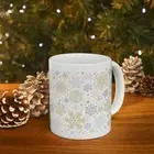 Snowflake Design Ceramic Mug 11oz