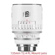 7Artisans 135mm T2.4 Large Aperture Full Frame Lens for PL Cine Camera White