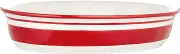 Lenox Holiday Handpaint Stripe Oval Dish, 3.50 LB, Red & Green