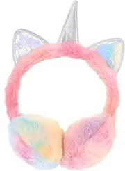 [LIFKOME] Unicorn Earmuffs Plush Cycling Earmuff Girl Ear Muff Windproof Ear Cover Lovely Ear Muff Comfortable Ear Muff Lovely Ear Sleeve Girl Lovely Earmuff Plush Warm Earmuff Plush Earmuff