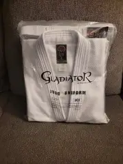 ProForce Gladiator Judo Uniform Trad. Drawstring White W/White Belt SIZE 4 NEW