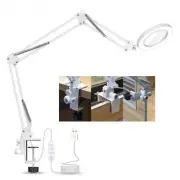 5X Welding Magnifying Glass LED Table Desk Lamp Folding Handle Magnifier Light