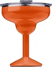 ORCA Rita | Temperature Insulated, Stainless Steel Margarita Glass, Lidded Tumbler for Cocktails, Wine & Cold Drinks — Persimmon