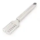 Kitchen Stainless Steel Fish Scale Remover Scraper Gadget Tools Silver Tone