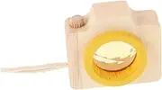 LALADEFIEE Kids Toy Camera Kaleidoscope Educational Toys Vintage Style Wooden Camera Rotating Lens Craft for Toddlers
