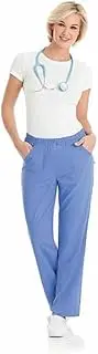 [Landau] Urbane Ultimate Women's Alexis Elastic Waist Scrub Pant Small Tall Sweet Tart