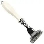 MACH3 PARKER WHITE RESIN HANDLE CARTRIDGE RAZOR 111W-M3