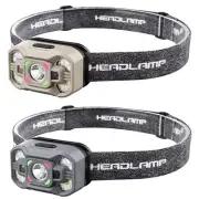 Waterproof COB LED MotionSensor Head Torch Headlight USB Rechargeable Head Lamp*