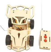 Kisangel 1 Set DIY Remote Controlled Racing Model Assembled Sports Car Kit for Lightweight and Compact Promotes Practical Skills Made of Safe Wood Material for Boys