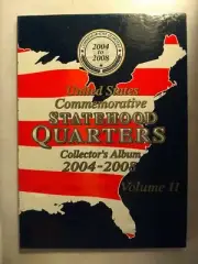 Commemorative Statehood Quarters Collectors Album 2004-2008 Volume 2 NO COINS.