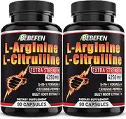 L-Arginine L-Citrulline Supplement 4250mg with Beet Root - 90 Capsules (Pack of 2)