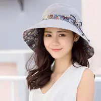 在飛比找momo購物網優惠-【幸福揚邑】愛心紋大帽檐抗UV防紫外線雙面配戴可摺疊遮陽帽(