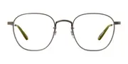 Garrett Leight GRANT M PW-WIL Men's Glasses Gunmetal Size 49 - Private Health Rebate - Blue Light Block Available