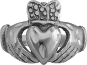 Diamond Cut Large Claddagh Promise Ring (10)