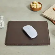 Personalised Brown Leather Mouse Pad