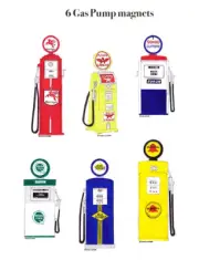 Sunoco, Quaker State, SOHIO Gas Pump 6 refrigerator magnets Andy Fletcher