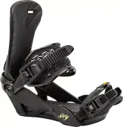 Nitro Ivy Women's Snowboard Bindings, Ultra Black, Small MY25