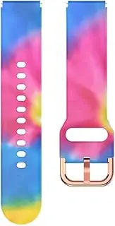 [TIOYW] 18mm Sport Strap Flower Printing Band For Garmin Venu 2S/Vivomove 3S/Active S Watchband Vivoactive 3S 4S Watch Silicone Bracelet