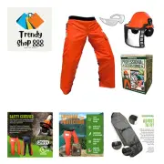 OEM Arborist Forestry Professional Cutter's Combo Kit Chaps Helmet 37, Orange