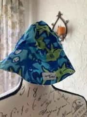 Flap Happy Boys Baby Toddler Sun Beach Pool Outdoor Hawaiian Shark Hat Sz Med