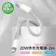 【BASEUS】倍思 PD 20W 高密編織快速充電數據線 Type-C to iPhone - 2M(PD20W 穩定高速充得快)