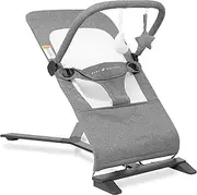 Baby Delight Alpine Deluxe Portable Bouncer | Infant | 0 – 6 Months | Charcoal Tweed