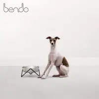 在飛比找momo購物網優惠-【Bendo】好潮狗碗 毛小孩 寵物碗 寵物碗架 霧面黑架+